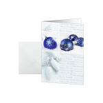 SIGEL DS057 Weihnachts-Karten - Weihnachtskugeln - blau -...