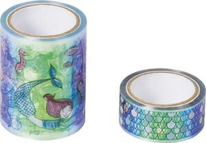 HEYDA 203584373 Deko Tapes Mermaid 5 m x 15 mm 5 m x 45 mm PP-Tapes