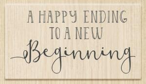 HEYDA 211800693 Stempel Hochzeit A Happy Ending Holz matt lackiert