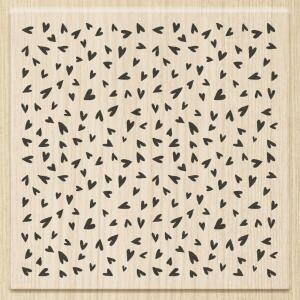 HEYDA 211801706 Stempel Hintergrundstempel Hearts Holz matt lackiert