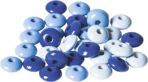 Holzlinsen-Mix Stärke: 5 mm Ø 10 mm Buche Deutschland blau