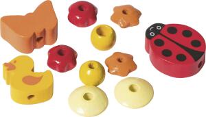 Holzperlen-Mix Marienkäfer Buche Ahorn Deutschland gelb orange rot