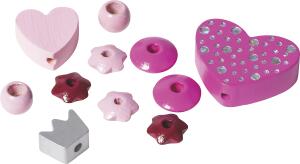 KNORR PRANDELL Holzperlen-Mix Herz Buche Ahorn Deutschland rosa pink