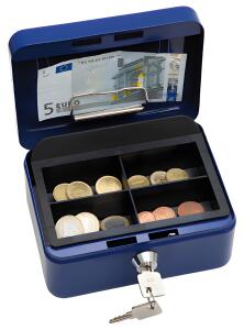 WEDO Geldkassette Gr.1 bl 15,2x11,5x8,0cm mit Clip