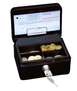 WEDO Geldkassette Gr.1 sw 15,2x11,5x8,0cm mit Clip