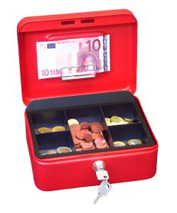 WEDO Geldkassette Gr.2 ro 20,0x16,0x9,0cm mit Clip