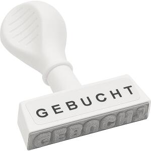 WEDO Stempel Text Gebucht