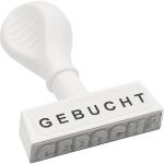 WEDO Stempel Text Gebucht