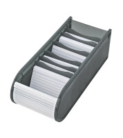 WEDO Karteibox A8 500 gefüllt grau