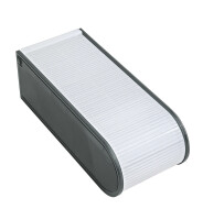 WEDO Karteibox A8 500 gefüllt grau