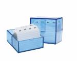 WEDO Karteibox A8/150 gefüllt tr.bl