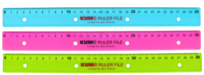 KUM Lineal 30 cm Kunstst. f.sort KUM L03 abheftbar