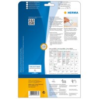 Herma Namensetiketten ablösbar 80 x 50 mm Acetatseide weiss 10 Bl 100 Etik. LaserCopy