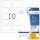 Namensetiketten 80 x 50 mm Acetatseide weiss 10 Bl 100 Etik.