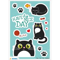Herma Sticker MAGIC Tiere Surprised Cat 1 Bl