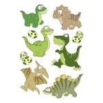Herma Sticker MAGIC Tiere Dinokinder Wackelaugen 1 Bl