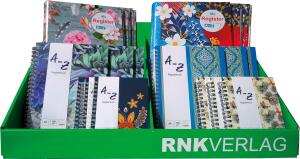 RNK Notizbuch/Ringbuch Display mit Register A-Z 12xA5 6xA6