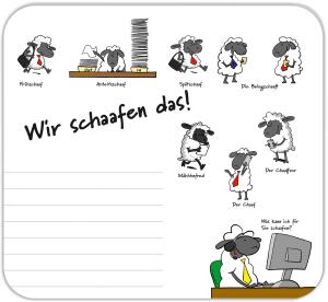 RNK Mousepad Block Wir schaafen das! 240x220mm 30Bl