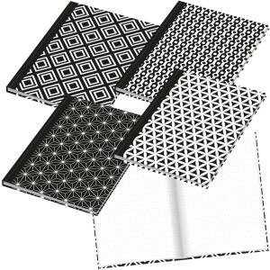RNK Kladde Sortierung black & white 4St A5 96Bl