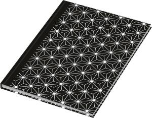 RNK Kladde black & white Stars A5 dotted 96Bl