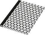 RNK Kladde black & white Flowers A5 dotted 96Bl