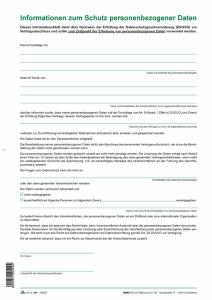 RNK Informationsblatt 1S DIN A4 Inf. zum Schutz personenb. Daten