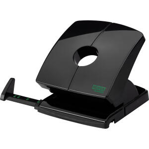 Bürolocher B 230 re+new, 30 Blatt schwarz, nachhaltig,Anschlagschiene