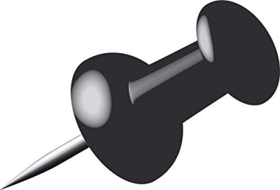 Alco Pinnwandnadel Kunststoff schwarz 12mm 40 ST
