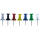 Alco Pinnwandnadel Kunststoff sortiert 12mm 40 ST