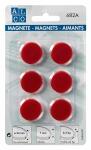 Alco Haftmagnet 7mm Ø 24mm rot 6 Stück