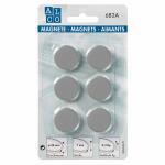 Alco Haftmagnet 7mm Ø 24mm grau 6 Stück