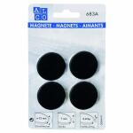 Alco Haftmagnet 7mm Ø 32mm schwarz 4 Stück