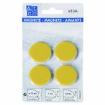 Alco Haftmagnet 7mm Ø 32mm gelb 4 Stück