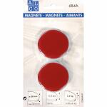 Alco Kraftmagnet 13,5mm Ø 38mm rot 2 Stück