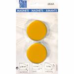 Alco Kraftmagnet 13,5mm Ø 38mm gelb 2 Stück