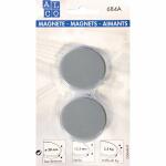 Alco Kraftmagnet 13,5mm Ø 38mm grau 2 Stück