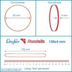 Alco Gummiband Naturkautschuk 4x130mm rot 500g