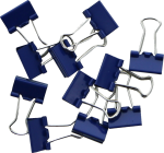 Alco Foldbackklammer Metall vernickelt 19mm blau 12...