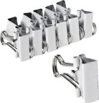 Alco Foldbackklammer Metall vernickelt 41mm weiß 12...
