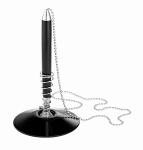 Alco Kugelschreiberständer Metall mit Kette schwarz