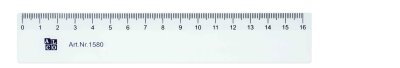 Alco Kunststofflineal flexibel 16cm transparent