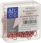 Alco Briefklammer ZEBRA Metall 28mm weiß-rot 100...