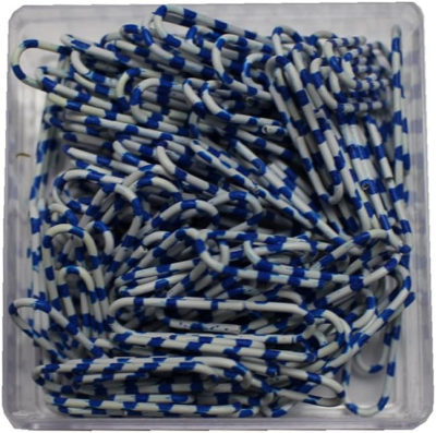 Alco Briefklammer ZEBRA Metall 28mm weiß-blau 100 Stück