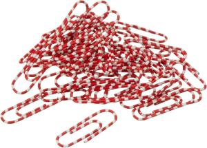 Alco Briefklammer ZEBRA Metall 28mm weiß-rot 300 Stück
