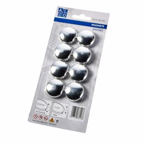 Alco Haftmagnete 11mm Ø 30mm silber 8 Stück