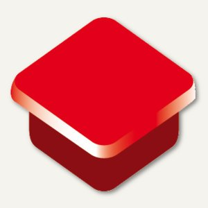 Alco Haftmagnet 13x13x7mm rot 10 Stück