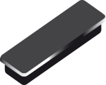 Alco Haftmagnet 13x40x7mm schwarz 10 Stück