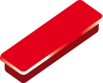 Alco Haftmagnet 13x40x7mm rot 10 Stück