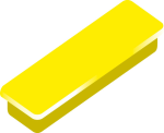 Alco Haftmagnet 13x40x7mm gelb 10 Stück