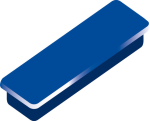 Alco Haftmagnet 13x40x7mm blau 10 Stück